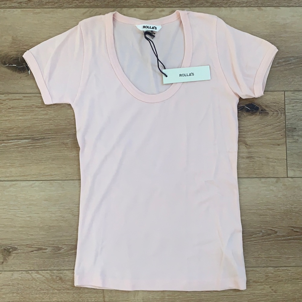 NWT ROLLA’S Babydoll Tee in Blush Pink